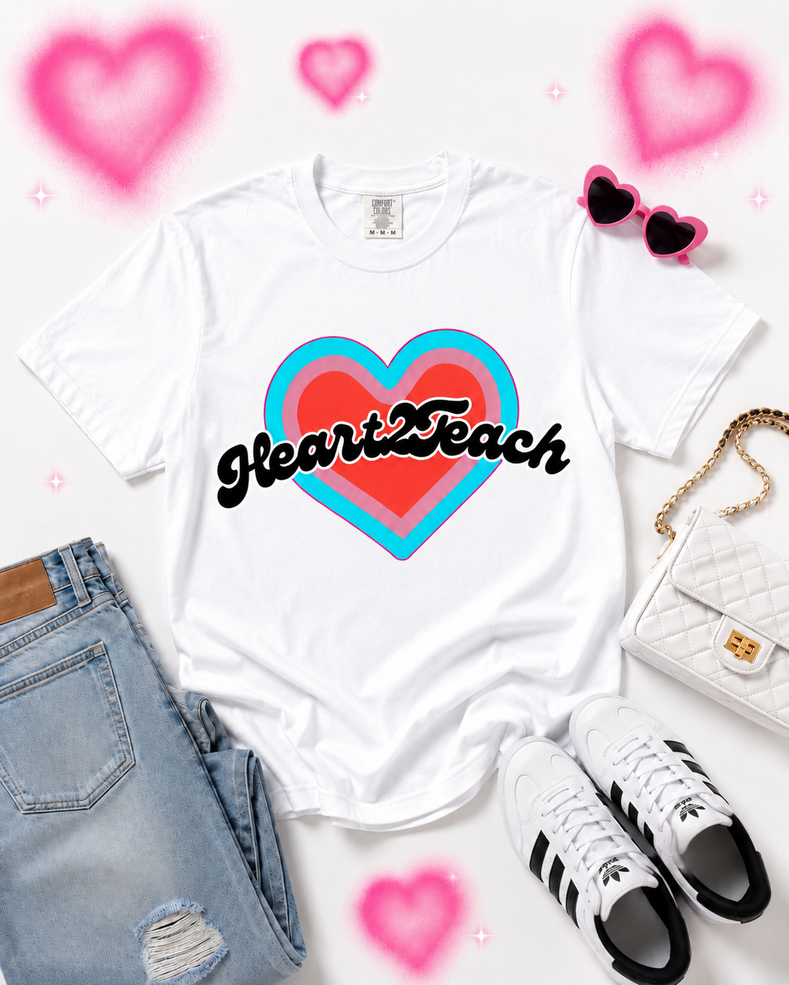 Heart2Teach-Black and Teal