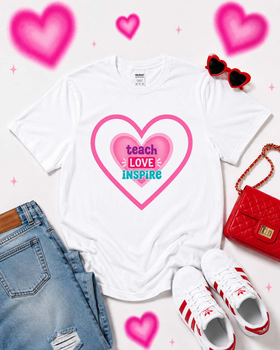 Love, Teach, Inspire-Pink