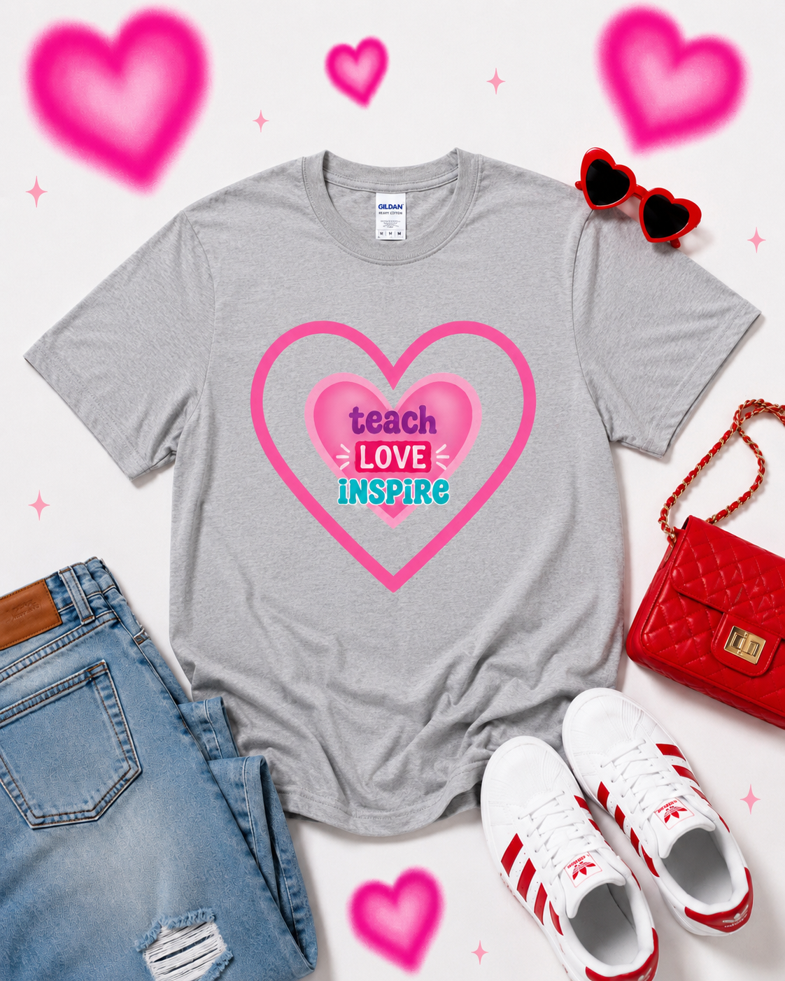 Love, Teach, Inspire-Pink
