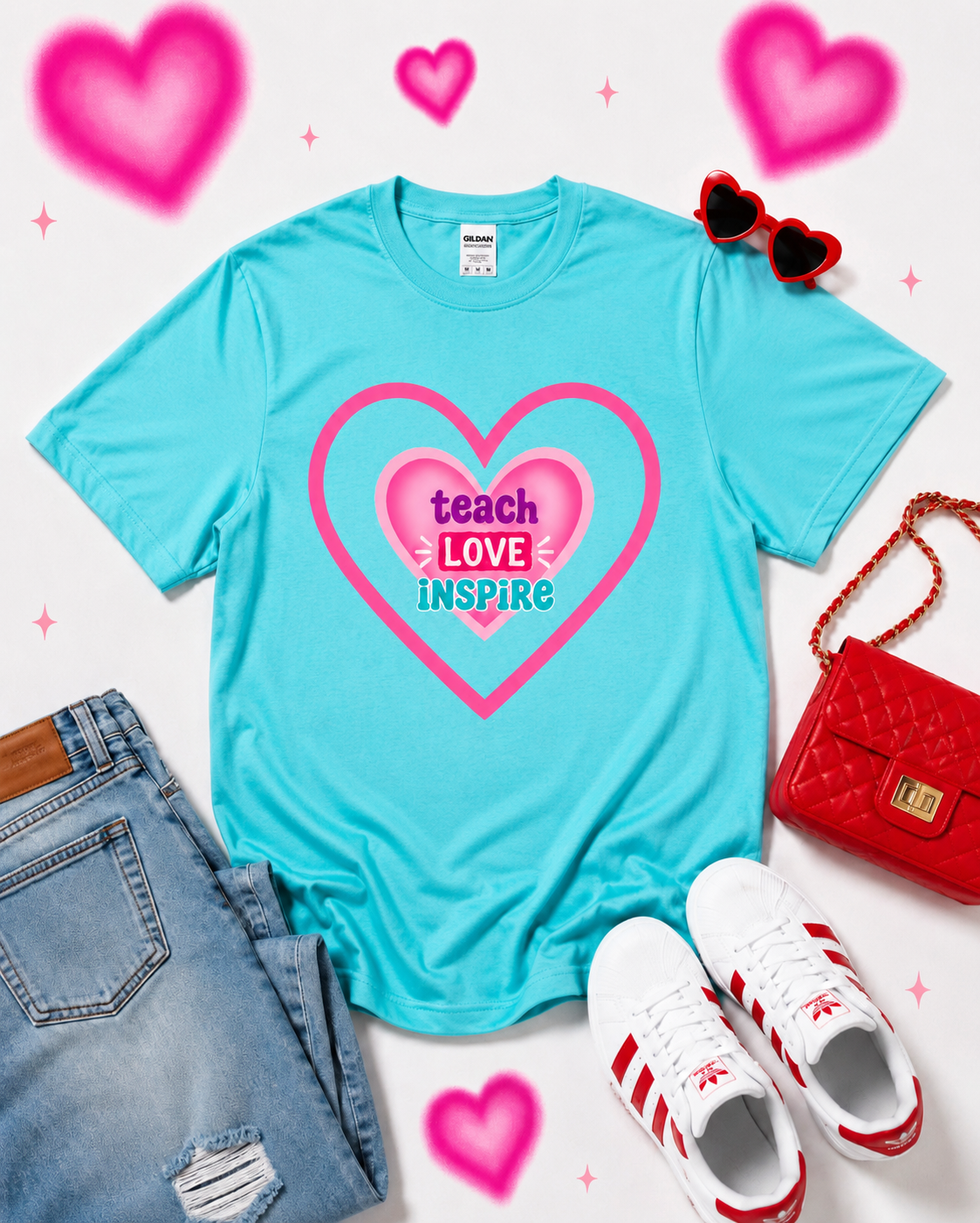 Love, Teach, Inspire-Pink