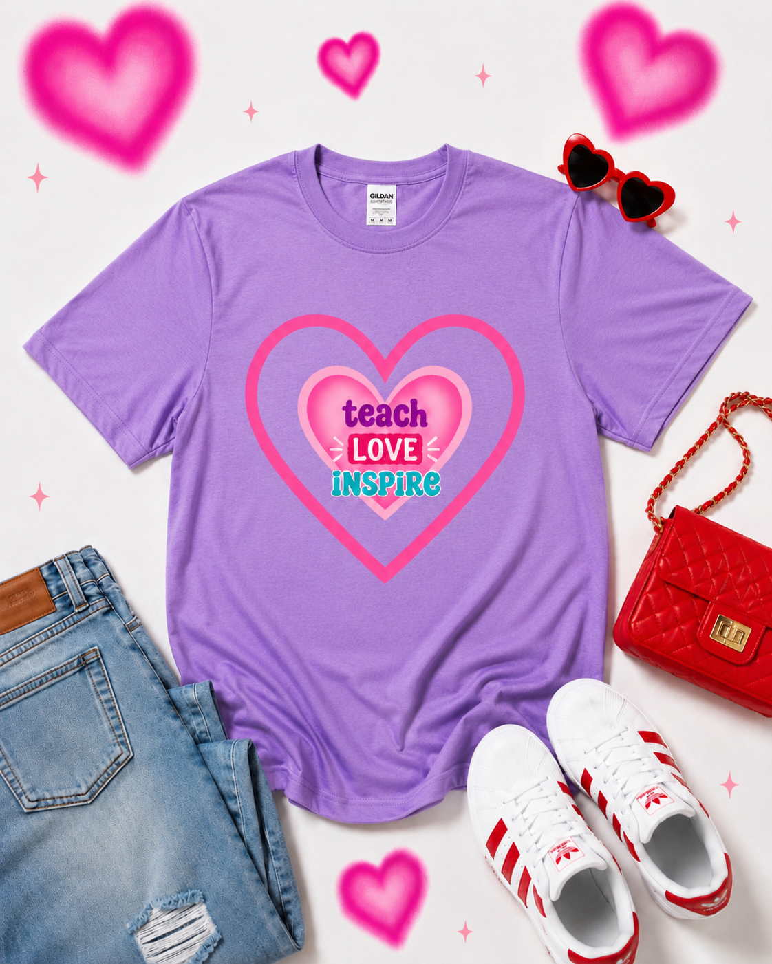 Love, Teach, Inspire-Pink